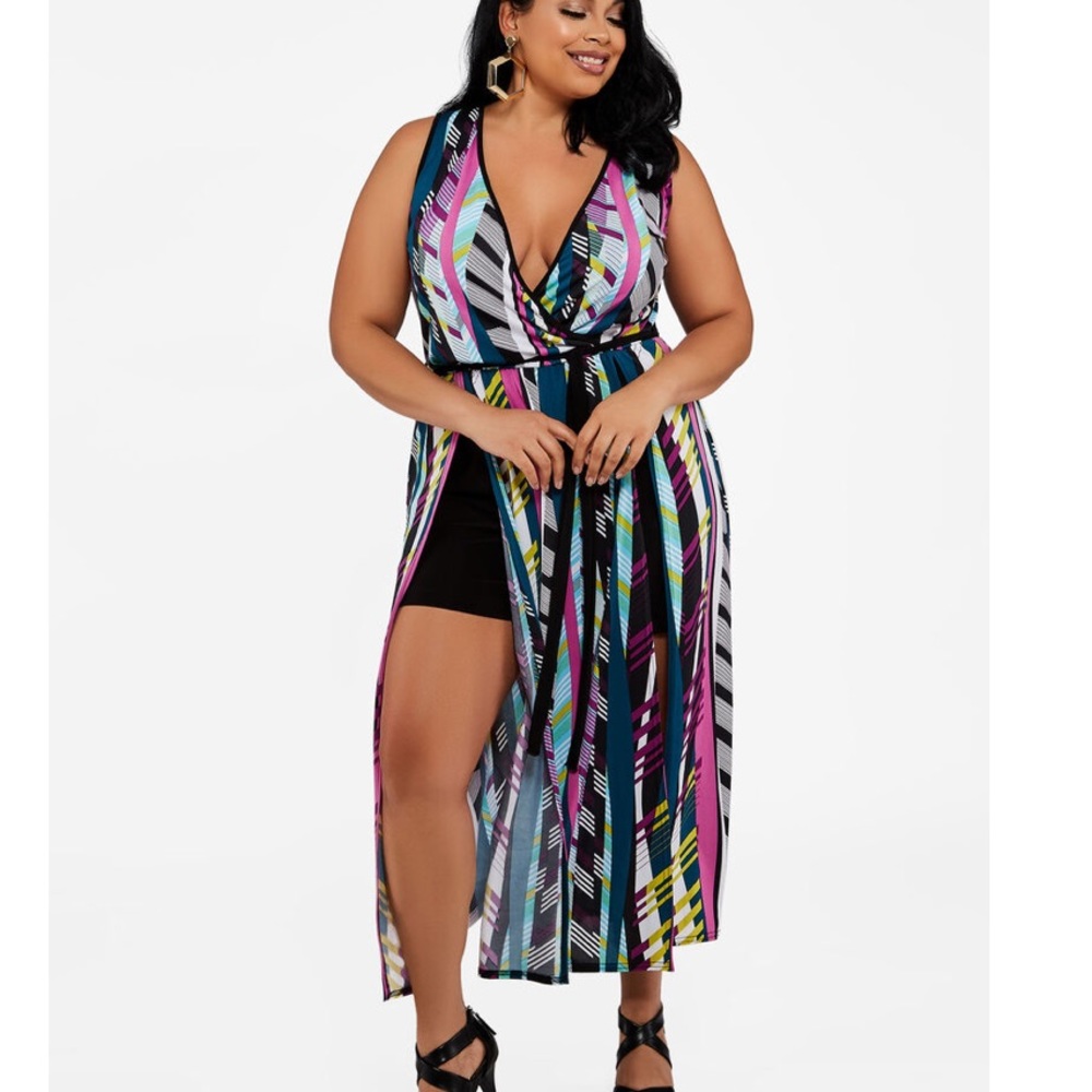 Colorful Maxi Overlay Romper
